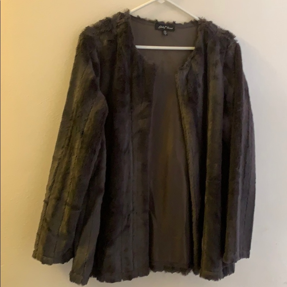 Faux Fur Jacket large Slinky Brand